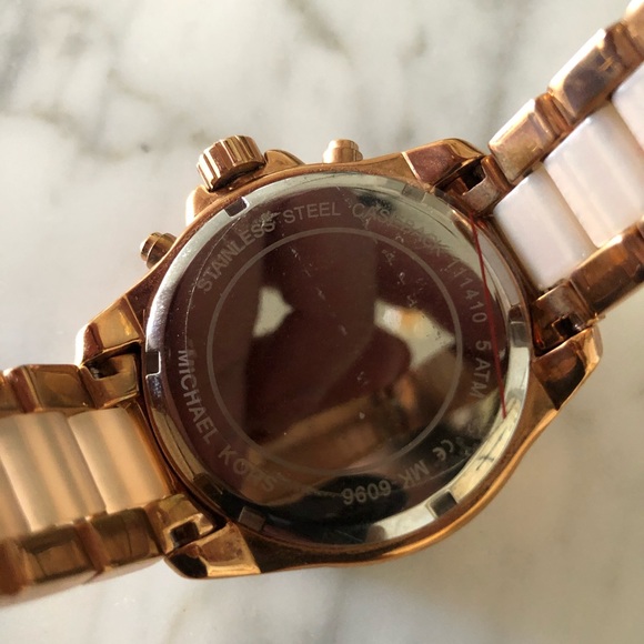 Michael Kors Rose Gold & White Rhinestone Watch - Picture 8 of 8